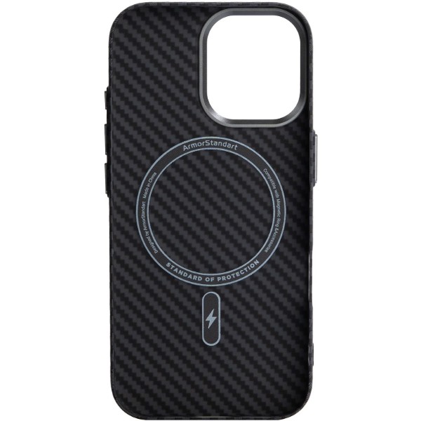 Фото - Чехол для смартфона Armorstandart LikeCarbon2 MagCase for Apple iPhone 17 Carbon Black (ARM86257)