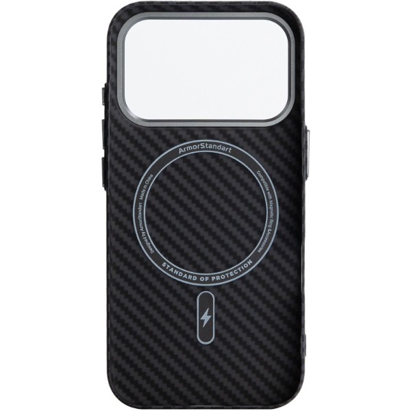 Фото - Чохол для смартфону Armorstandart LikeCarbon2 MagCase for Apple iPhone 17 Pro Carbon Black (ARM86258)
