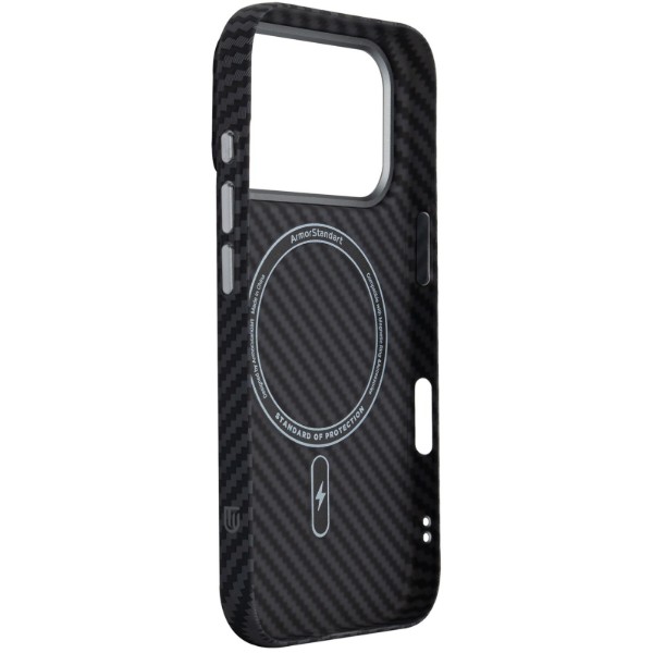 Фото - Чохол для смартфону Armorstandart LikeCarbon2 MagCase for Apple iPhone 17 Pro Carbon Black (ARM86258)