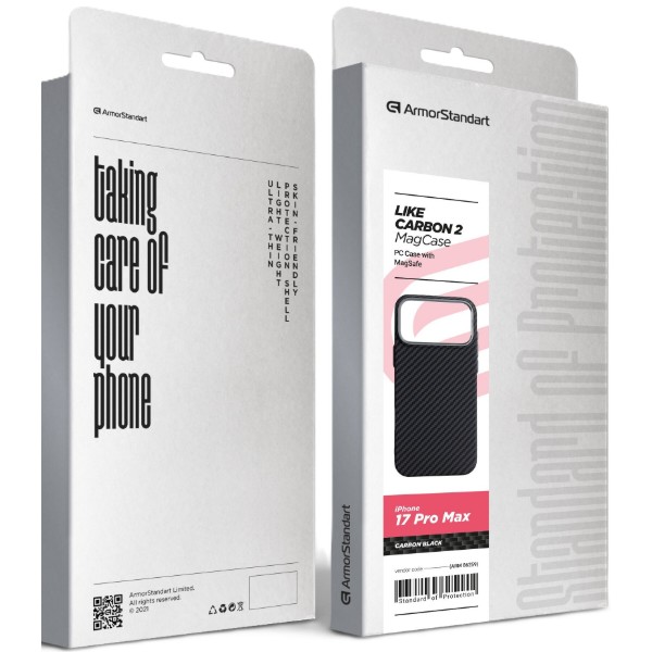 Фото - Чехол для смартфона Armorstandart LikeCarbon2 MagCase for Apple iPhone 17 Pro Max Carbon Black (ARM86259)
