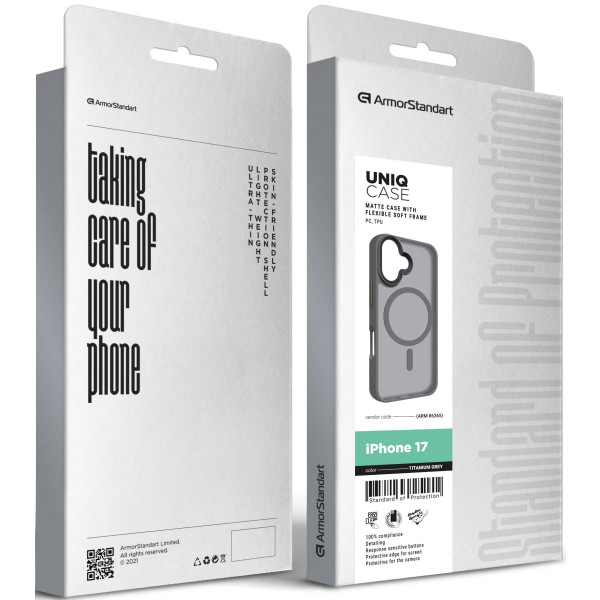 Фото - Чохол для смартфону Armorstandart Uniq MagCase for Apple iPhone 17 Titanium Grey (ARM86265)