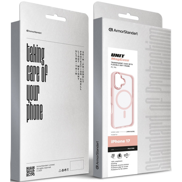 Фото - Чохол для смартфону Armorstandart Unit MagCase for Apple iPhone 17 Pale Pink (ARM86288)
