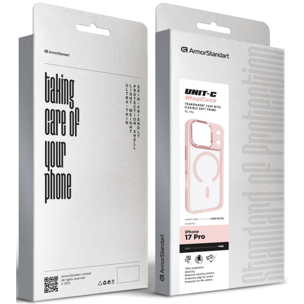 Фото - Чохол для смартфону Armorstandart Unit-C MagCase for Apple iPhone 17 Pro Pale Pink (ARM86295)