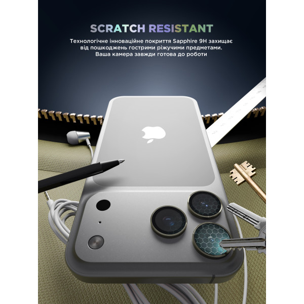 Фото - Захисне скло для смартфону Armorstandart для камери Supreme BI for iPhone 17 Pro/17 Pro Max Titanium (ARM86437)