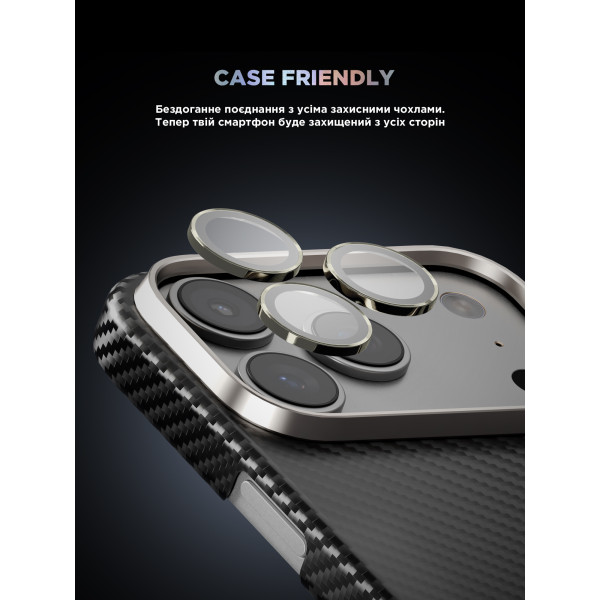 Фото - Захисне скло для смартфону Armorstandart для камери Supreme BI for iPhone 17 Pro/17 Pro Max Titanium (ARM86437)