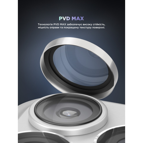 Фото - Захисне скло для смартфону Armorstandart для камери Supreme BI for iPhone 17 Pro/17 Pro Max Silver (ARM86438)