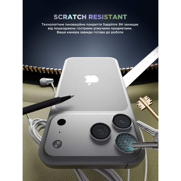 Фото - Захисне скло для смартфону Armorstandart для камери Supreme BI for iPhone 17 Pro/17 Pro Max Silver (ARM86438)