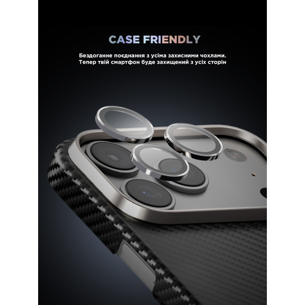 Фото - Захисне скло для смартфону Armorstandart для камери Supreme BI for iPhone 17 Pro/17 Pro Max Silver (ARM86438)