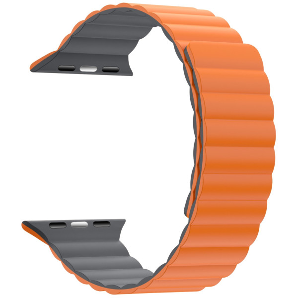 Фото - Ремешок для смарт-часов Armorstandart MagLink for Apple Watch 49/46/45/44/42 (Series 1-3) Orange Grey (ARM86934)