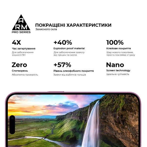 Фото - Защитное стекло для смартфона Armorstandart Pro for Apple iPhone 16 with mesh (ARM87026)