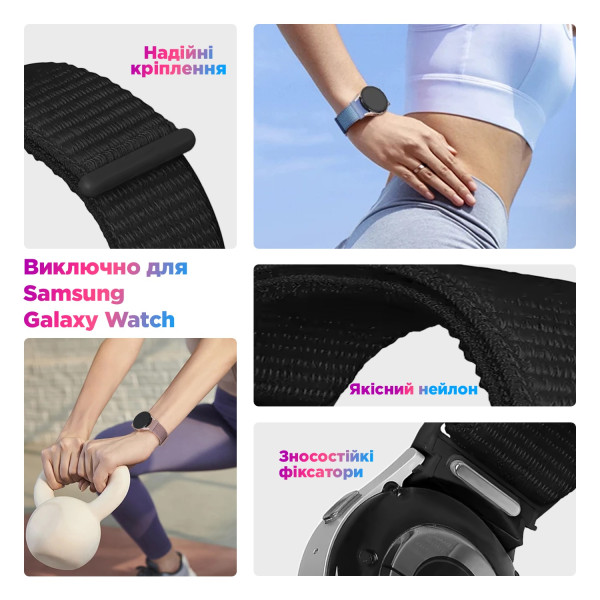 Фото - Ремінець для смарт-годинника Armorstandart Nylon Band Samsung Watch 8 / 8 Classic (20x113 mm) Dark Blue (ARM87367)