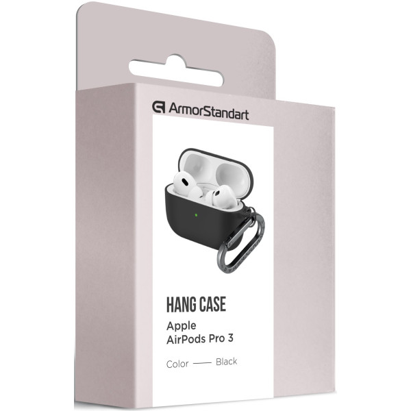Фото - Чохол для навушників Armorstandart Hang Case for Apple AirPods Pro 3 Black (ARM88271)