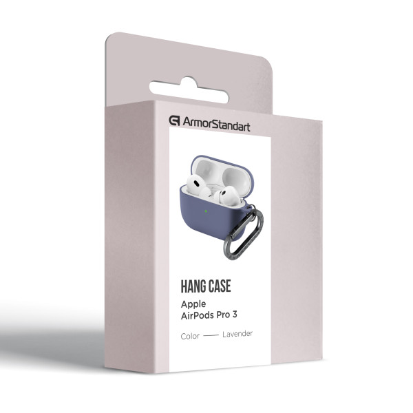 Фото - Чохол для навушників Armorstandart Hang Case for Apple AirPods Pro 3 Lavender (ARM88274)
