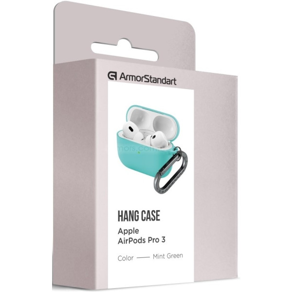 Фото - Чохол для навушників Armorstandart Hang Case for Apple AirPods Pro 3 Mint Green (ARM88277)