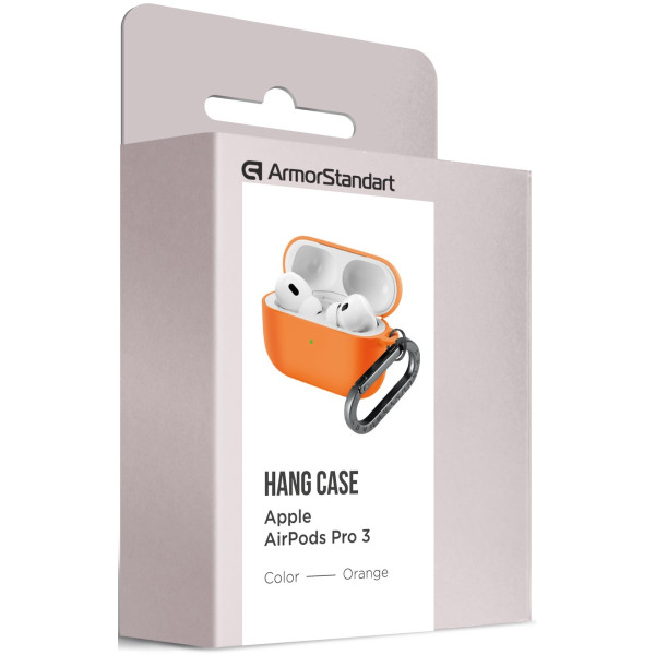 Фото - Чохол для навушників Armorstandart Hang Case for Apple AirPods Pro 3 Orange (ARM88278)