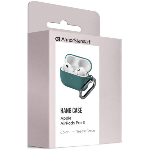 Фото - Чохол для навушників Armorstandart Hang Case for Apple AirPods Pro 3 Needle Green (ARM88279)