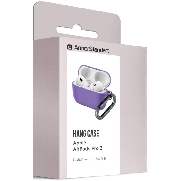 Фото - Чохол для навушників Armorstandart Hang Case for Apple AirPods Pro 3 Purple (ARM88281)