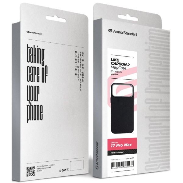 Фото - Чохол для смартфону Armorstandart LikeCarbon2 MagCase for Apple iPhone 17 Pro Max Kevlar Black (ARM88377)