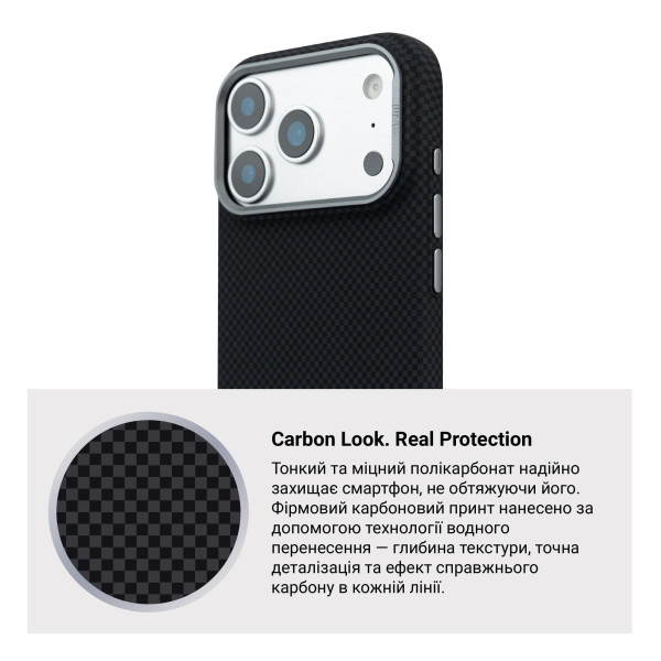 Фото - Чехол для смартфона Armorstandart LikeCarbon2 MagCase for Apple iPhone 17 Pro Kevlar Black (ARM88378)
