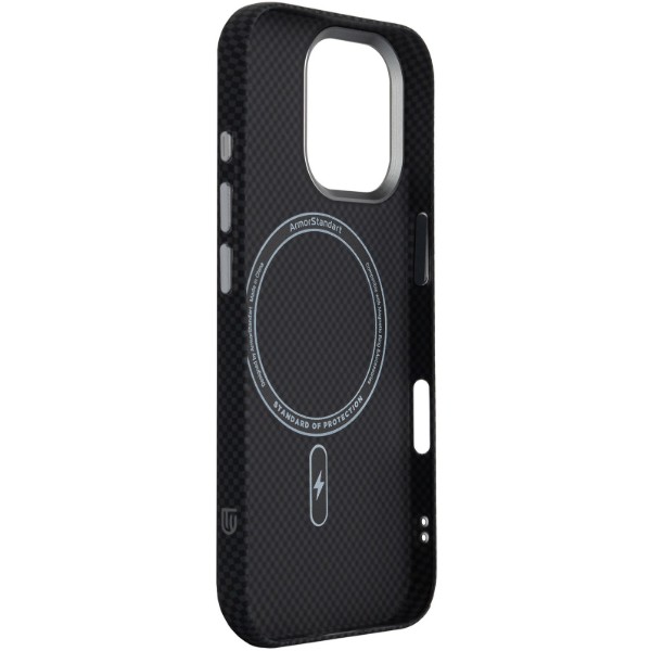 Фото - Чохол для смартфону Armorstandart LikeCarbon2 MagCase for Apple iPhone 17 Kevlar Black (ARM88379)