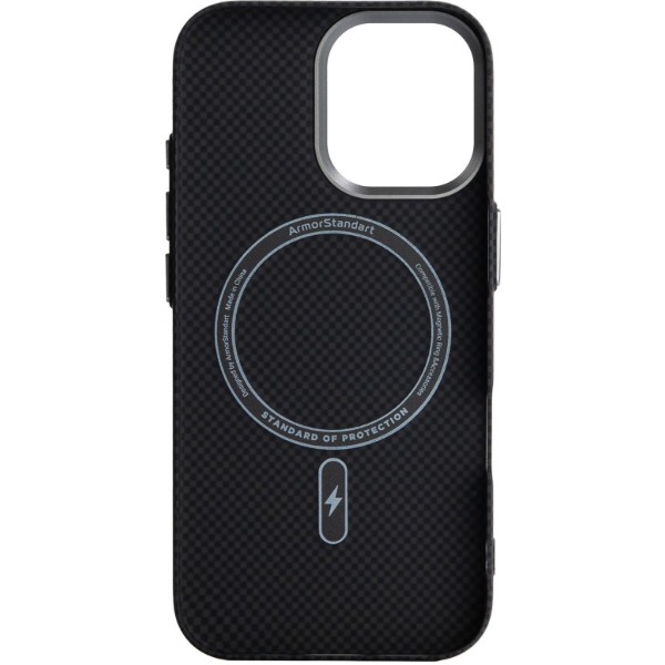 Фото - Чохол для смартфону Armorstandart LikeCarbon2 MagCase for Apple iPhone 17 Kevlar Black (ARM88379)