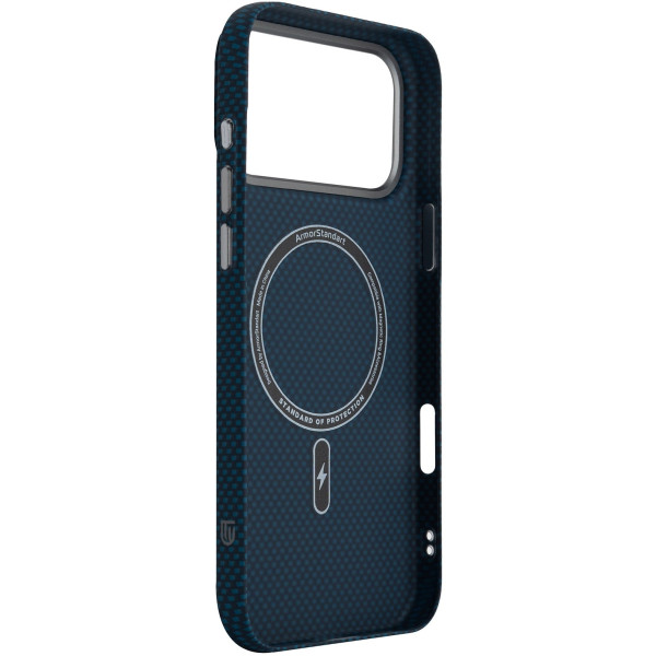 Фото - Чохол для смартфону Armorstandart LikeCarbon2 MagCase for Apple iPhone 17 Pro Kevlar Dark Blue (ARM88554)