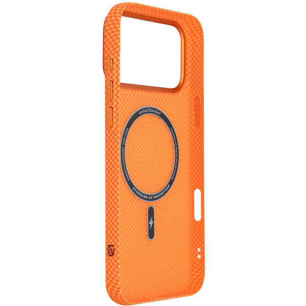 Фото - Чохол для смартфону Armorstandart LikeCarbon2 MagCase for Apple iPhone 17 Pro Kevlar Orange (ARM88556)