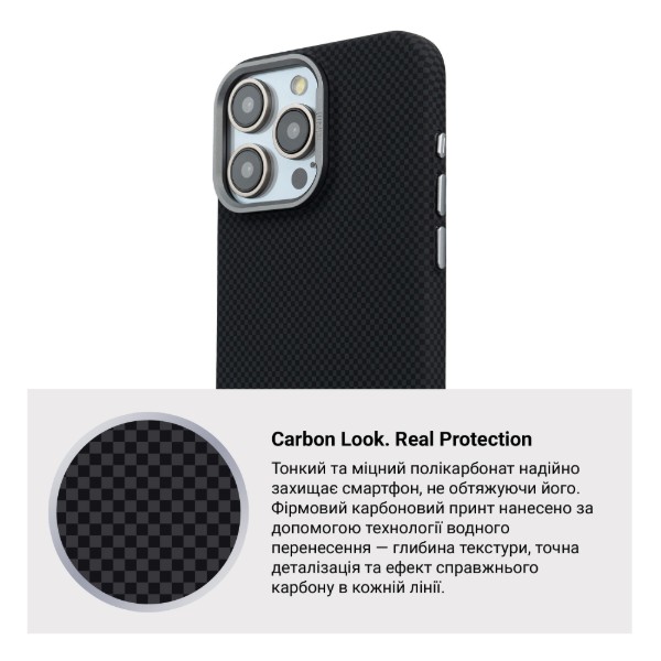 Фото - Чохол для смартфону Armorstandart LikeCarbon2 MagCase for Apple iPhone 15 Pro Max Kevlar Black (ARM88590)
