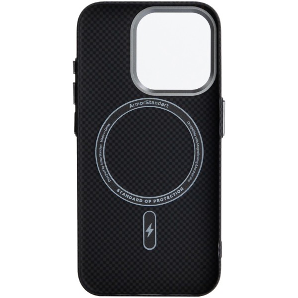 Фото - Чохол для смартфону Armorstandart LikeCarbon2 MagCase for Apple iPhone 15 Pro Max Kevlar Black (ARM88590)
