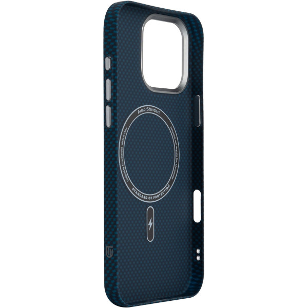 Фото - Чохол для смартфону Armorstandart LikeCarbon2 MagCase for Apple iPhone 16 Pro Max Kevlar Dark Blue (ARM88593)