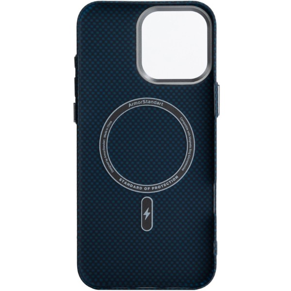 Фото - Чохол для смартфону Armorstandart LikeCarbon2 MagCase for Apple iPhone 16 Pro Kevlar Dark Blue (ARM88594)