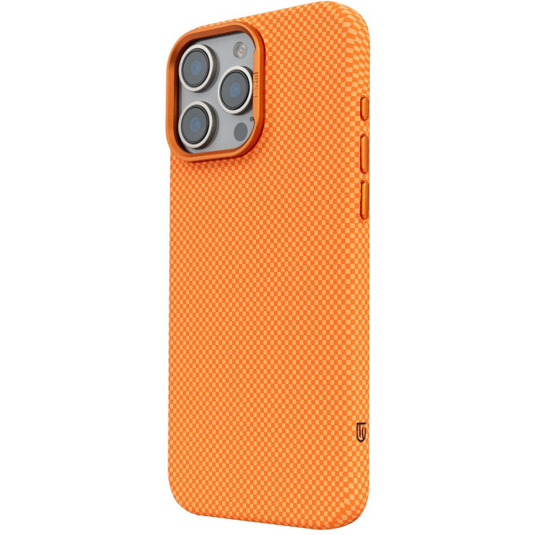 Фото - Чохол для смартфону Armorstandart LikeCarbon2 MagCase for Apple iPhone 16 Pro Max Kevlar Orange (ARM88595)