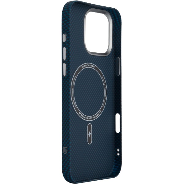 Фото - Чохол для смартфону Armorstandart LikeCarbon2 MagCase for Apple iPhone 17 Kevlar Dark Blue (ARM88613)