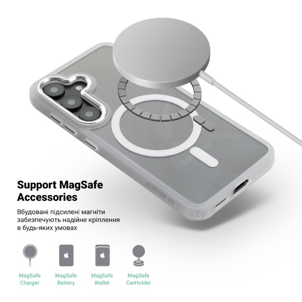 Фото - Чохол для смартфону Armorstandart Unit MagCase for Samsung Galaxy S26 5G Matte Clear (ARM88802)