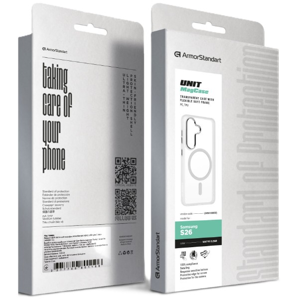 Фото - Чохол для смартфону Armorstandart Unit MagCase for Samsung Galaxy S26 5G Matte Clear (ARM88802)