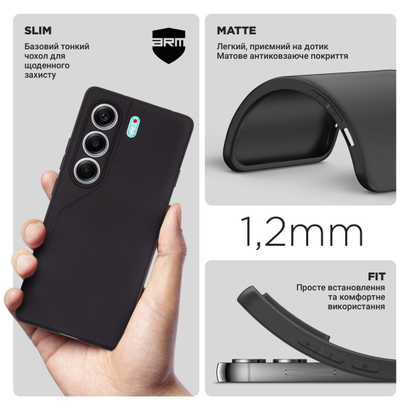 Фото - Чохол для смартфона Armorstandart Matte Slim Fit for Tecno Camon 40 4G Camera cover Black (ARM88902)