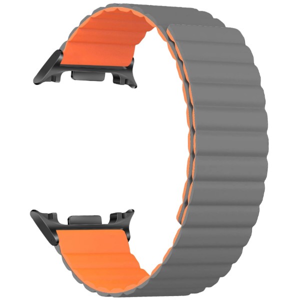 Фото - Ремешок для смарт-часов Armorstandart MagLink for Samsung Galaxy Watch 9 / 9 Classic / 8 / 8 Classic Grey Orange (black connector) (ARM88938)