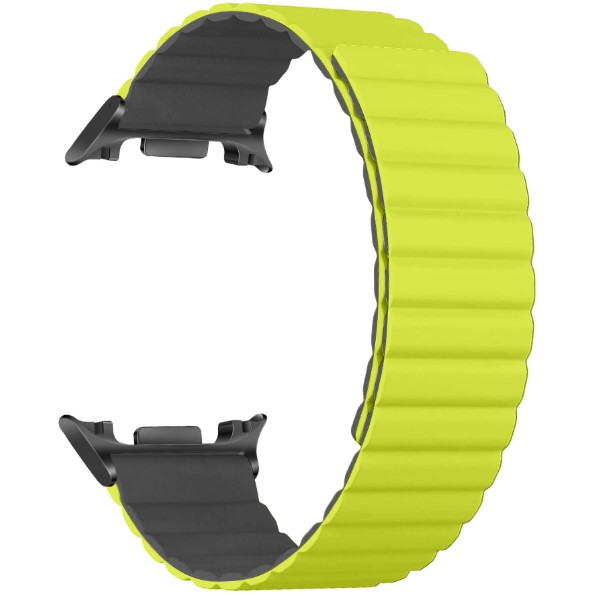 Фото - Ремінець для смарт-годинника Armorstandart MagLink 
for Samsung Galaxy Watch 9 / 9 Classic / 8 / 8 Classic Lime Grey (black connector) (ARM88942)