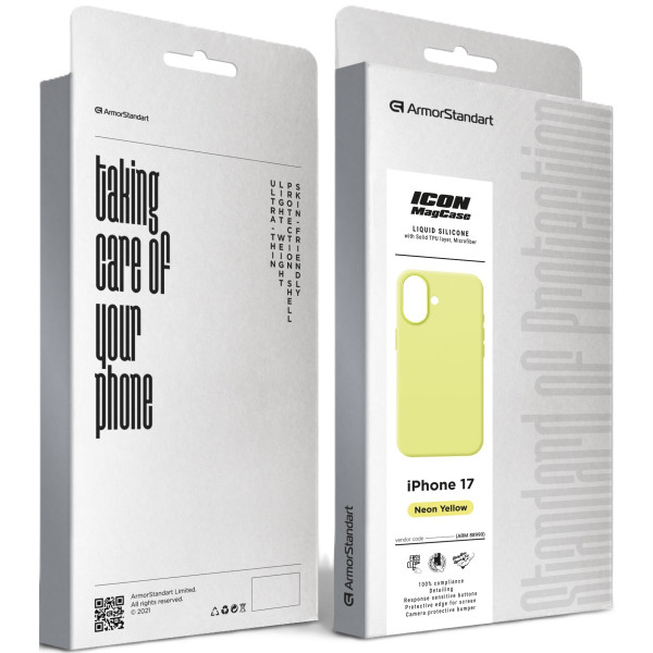 Фото - Чехол для смартфона Armorstandart ICON2 MagCase for Apple iPhone 17 Neon Yellow (ARM88990)