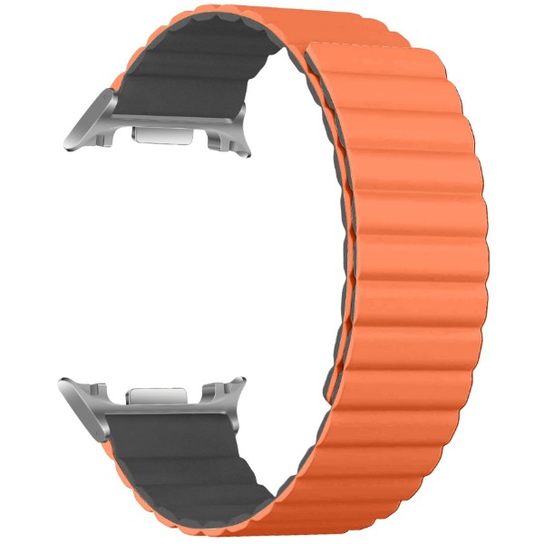 Фото - Ремешок для смарт-часов Armorstandart MagLink for Samsung Galaxy Watch 9 / 9 Classic / 8 / 8 Classic Orange Grey (silver connector) (ARM89080)