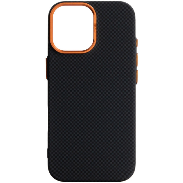 Фото - Чохол для смартфону Armorstandart LikeCarbon2 SE MagCase for Apple iPhone 17 Kevlar Black Orange (ARM89163)