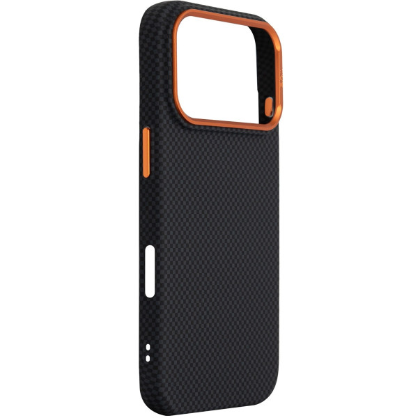 Фото - Чехол для смартфона Armorstandart LikeCarbon2 SE MagCase for Apple iPhone 17 Pro Max Kevlar Black Orange (ARM89165)