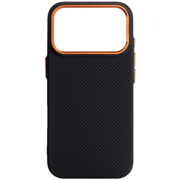 Фото - Чехол для смартфона Armorstandart LikeCarbon2 SE MagCase for Apple iPhone 17 Pro Max Kevlar Black Orange (ARM89165)