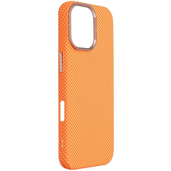 Фото - Чохол для смартфону Armorstandart LikeCarbon2 SE MagCase for Apple iPhone 17 Kevlar Orange Rose Gold (ARM89167)