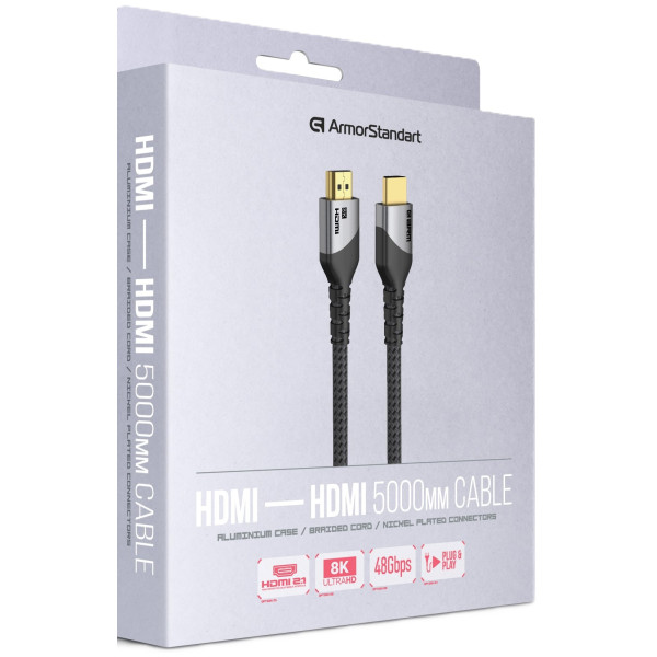 Фото - Кабель HDMI Armorstandart HDMI - HDMI 2.1 8K 5m Black (ARM89320)