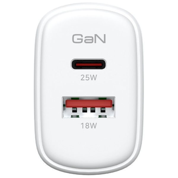 Фото - Сетевое зарядное устройство Armorstandart AR-T252WEU 25W GaN USB-C+ USB-A White (ARM89532)