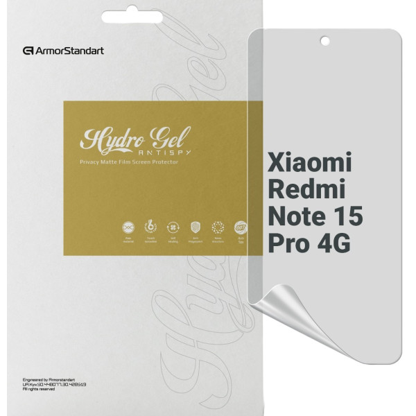 Фото - Захисна плівка для смартфону Armorstandart Anti-spy for Xiaomi Redmi Note 15 Pro 4G (ARM89649)