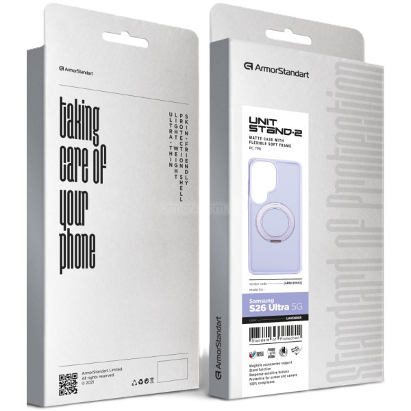 Фото - Чехол для смартфона Armorstandart Unit Stand2 for Samsung Galaxy S26 Ultra 5G Lavender (ARM89963)