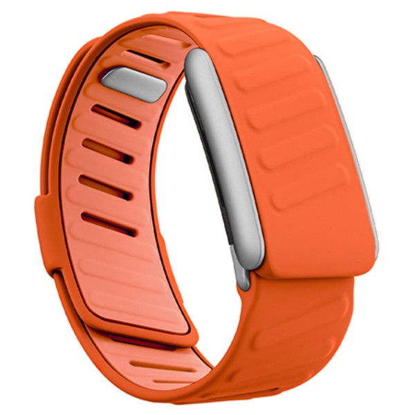 Фото - Ремешок для фитнес-браслета Armorstandart Silicone Tech for Whoop 5.0 / MG Orange with Silver (ARM90099)