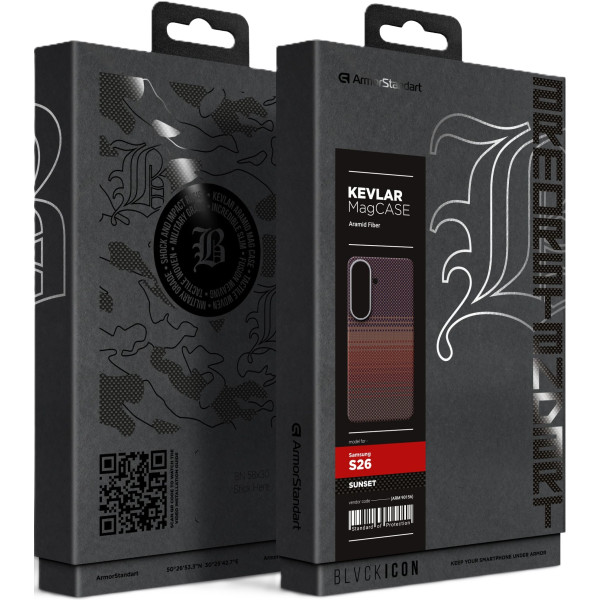 Фото - Чехол для смартфона Armorstandart BlackIcon Kevlar MagCase for Samsung S26 Sunset (ARM90156)